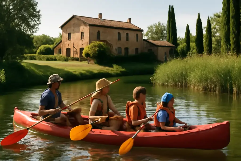 Gite in canoa nei dintorni degli agriturismi: le acque più tranquille per principianti e famiglie