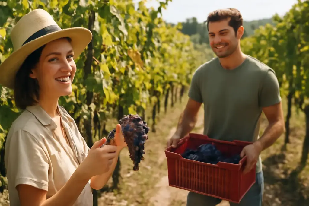 Esperienze di vendemmia in agriturismo: il vantaggio unico per chi partecipa tra i filari