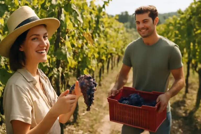 Esperienze di vendemmia in agriturismo: il vantaggio unico per chi partecipa tra i filari