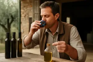 Degustazione di olio extravergine in azienda agricola: il gesto che rivela subito la qualità migliore
