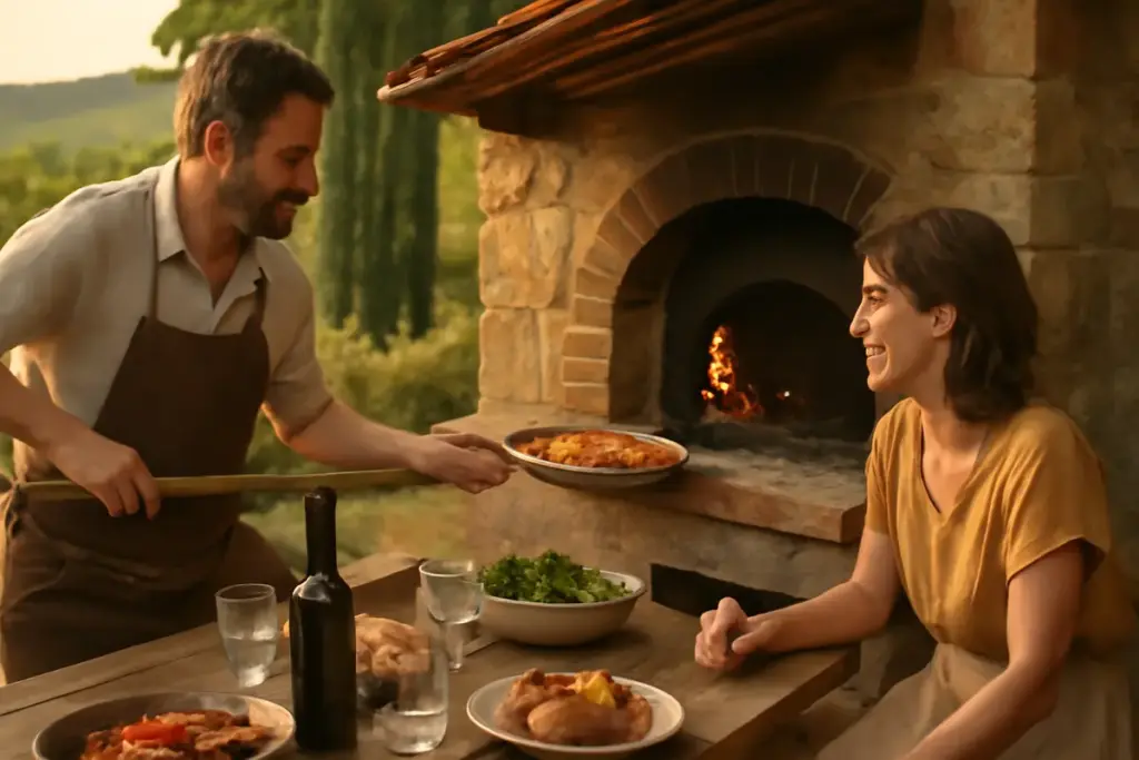 Agriturismo con forno a legna per gli ospiti: il piacere di cucinare e cenare come una volta